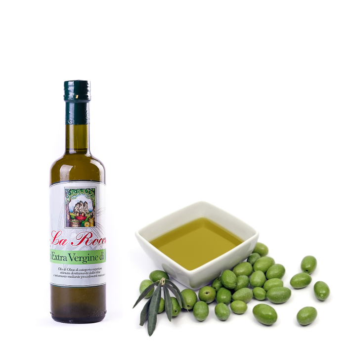 Olio d'oliva siciliano in bottiglia da 500 cl
